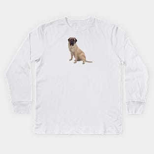 A Fawn Colored English Bull Mastiff - just the dog Kids Long Sleeve T-Shirt